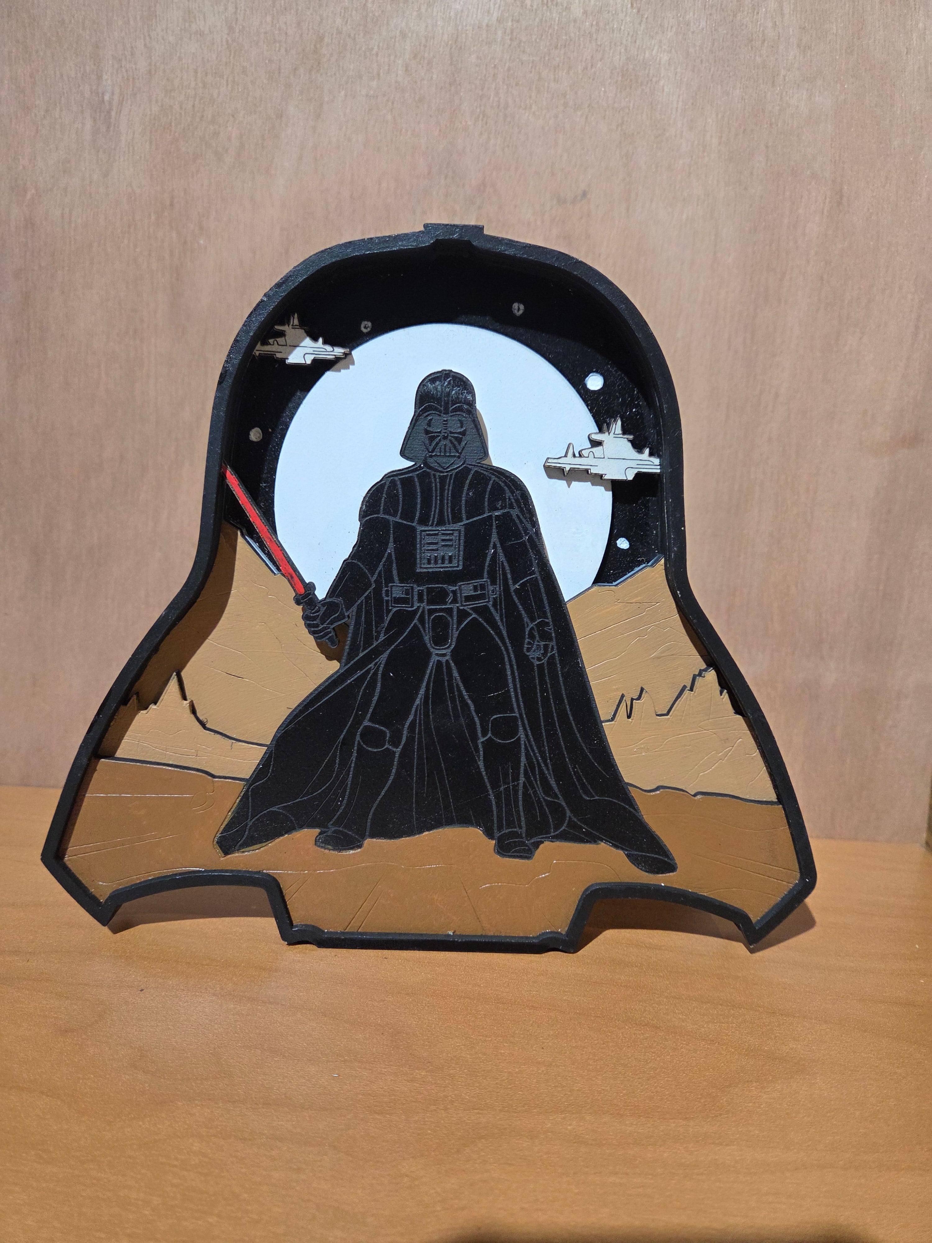 Galactic helmet shelf sitter