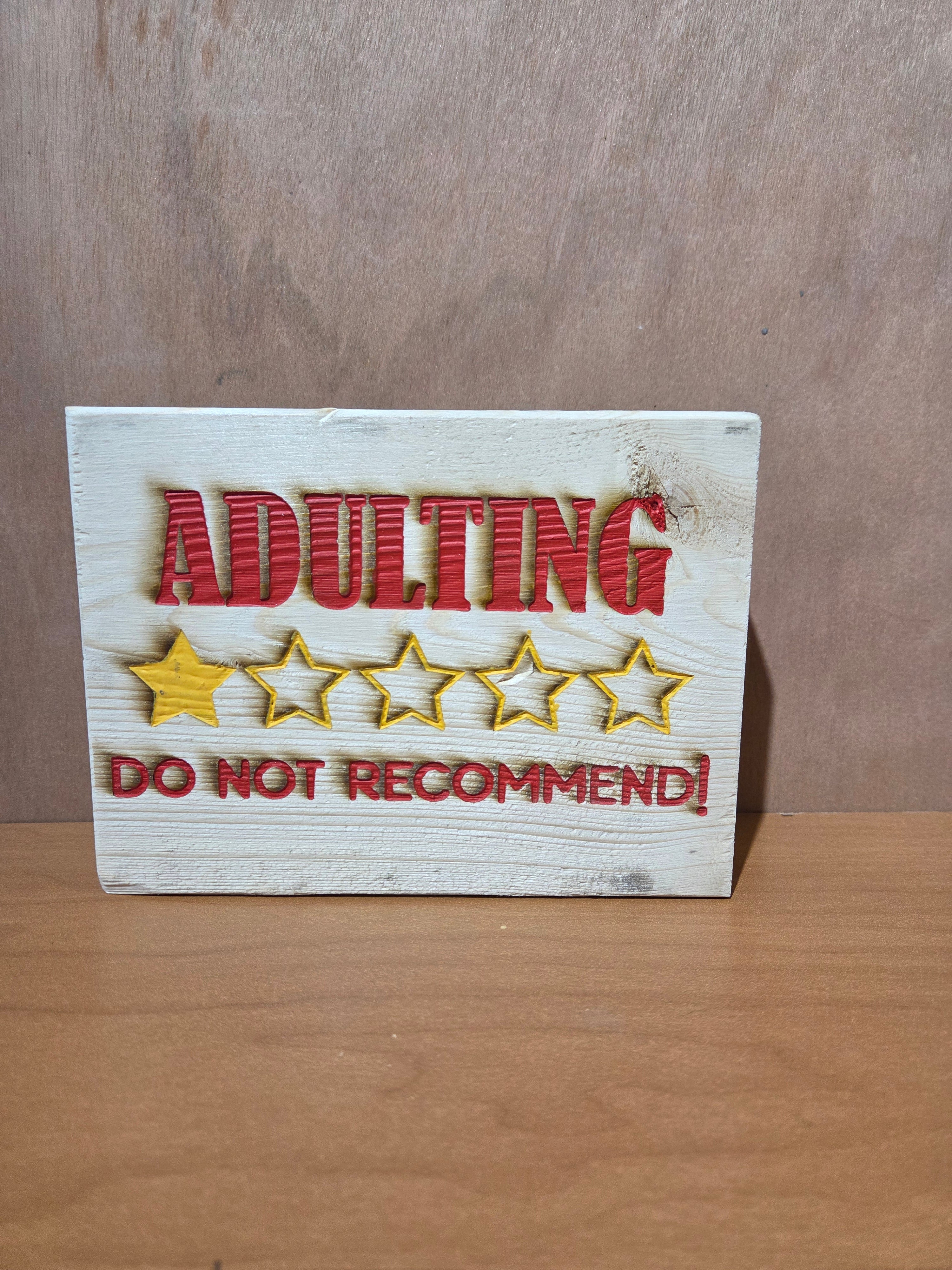 1 star - Adulting