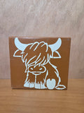 Brown highland cow